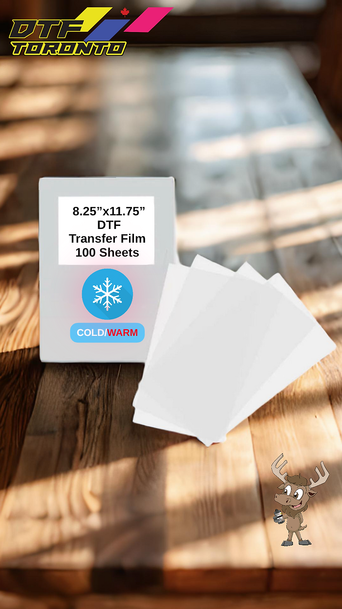 DTF Film A4 COLD/WARM PEEL 8.25 X 11.75" 100 Sheets DTF TORONTO
