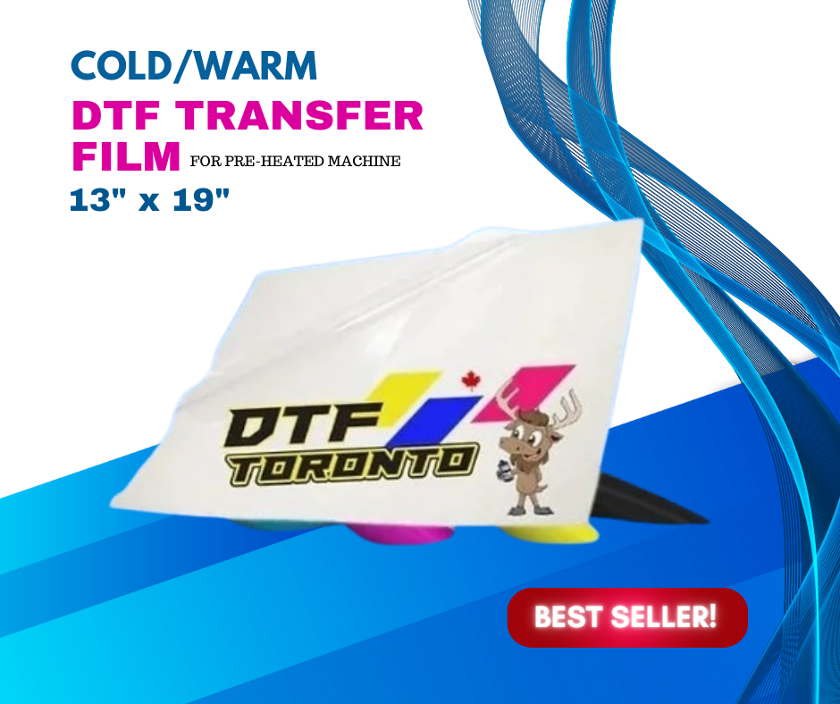 DTF TRANSFER FILM COLD/WARM 13"x19" (FOR PRE HEATED MACHINE) DTF TORONTO