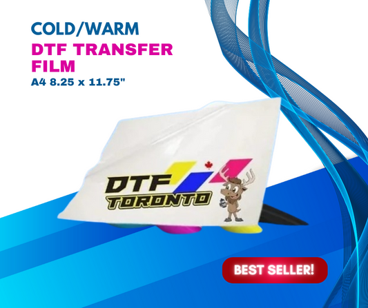 DTF TRANSFER FILM COLD/WARM A4 8.25x11.75" DTF TORONTO