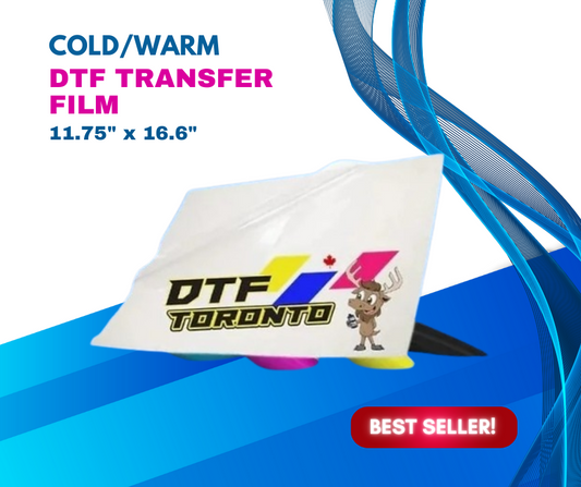 DTF TRANSFER FILM COLD/WARM 11.75"x16.6" DTF TORONTO