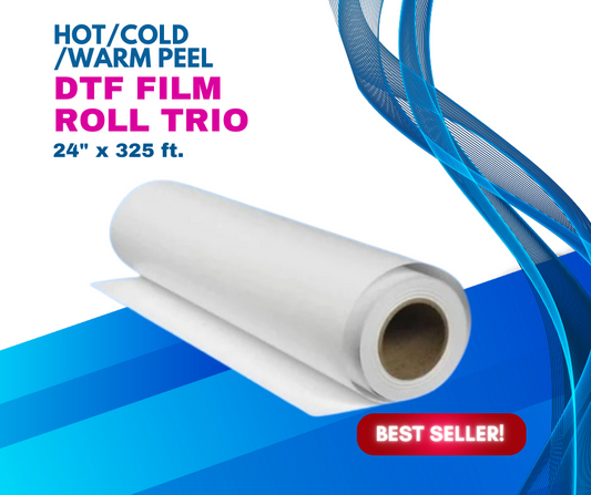 DTF TRIO 24"x325 FEET FILM ROLL (HOT/WARM/COLD PEEL) DTF TORONTO