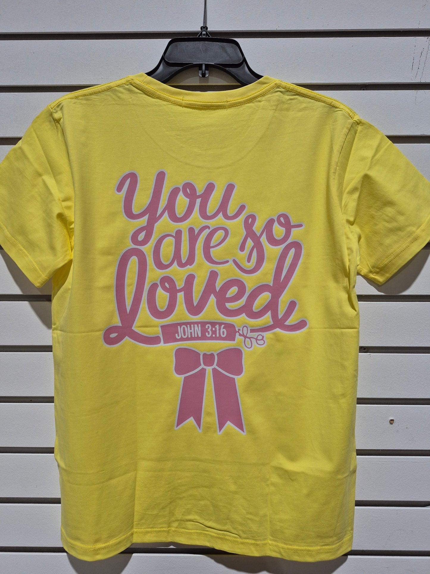 You Are So Loved - John 3:16 Christian Graphic Tee – Vibrant Yellow Faith T-Shirt Super Transfers