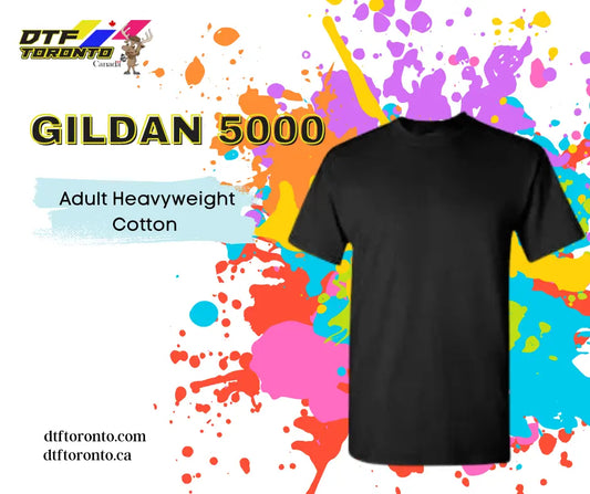 DTF(direct-to-film) Gildan 5000 Adult Heavyweight Cotton 