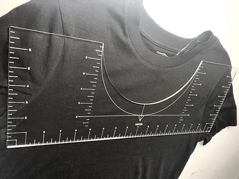 DTF(direct-to-film) T-Shirt Guide Ruler